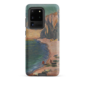 Étretat - Claude Monet Normandy Beach Samsung Case, Galaxy S20 Ultra / Matte, Smartphone Case Painted Landscape Beach Cliffs