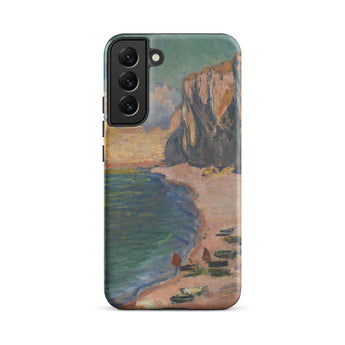 Étretat - Claude Monet Normandy Beach Samsung Case, Galaxy S22 Plus / Matte, Smartphone Case Painted Coastal Landscape