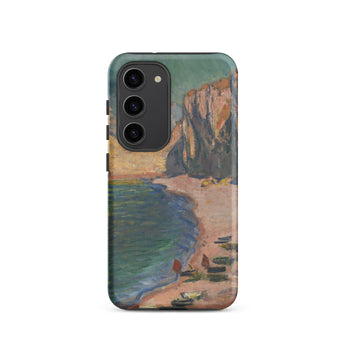 Étretat - Claude Monet Normandy Beach Samsung Case, Galaxy S23 / Matte, Smartphone Case Painting Coastal Landscape