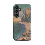 Étretat - Claude Monet Normandy Beach Samsung Case, Galaxy S24 Plus / Matte, Smartphone Case Impressionistic Painting Coastal Landscape