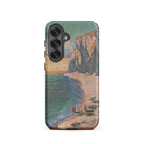 Étretat - Claude Monet Normandy Beach Samsung Case, Galaxy S25 / Matte, Smartphone Case Painted Coastal Landscape