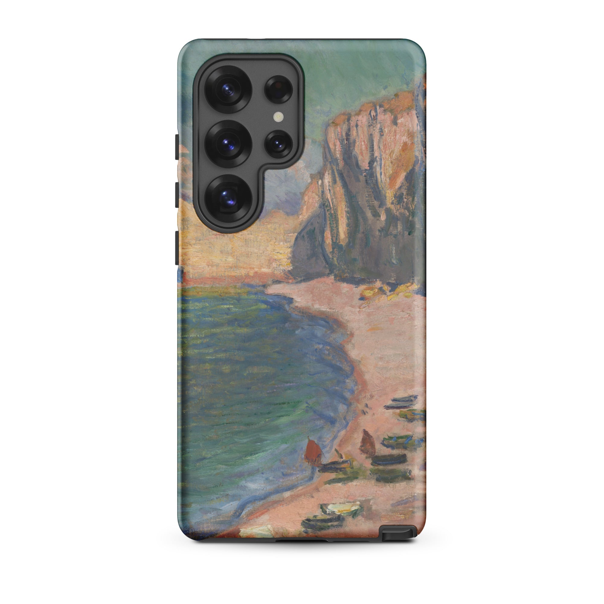 Étretat Claude Monet Normandy Beach Samsung Case, Galaxy S25 Ultra / Matte, Smartphone Case Painted Coastal Landscape