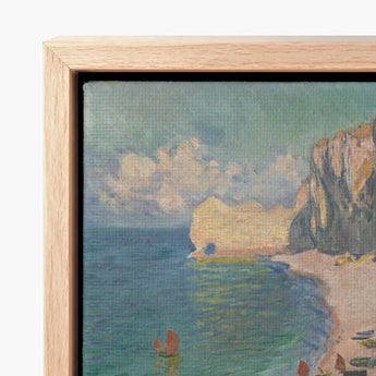 Étretat - Claude Monet Normandy Coastline Art Print / Canvas Framed Reproduction Monet’s Impressionistic Coastal Scene Light Mesmerizing