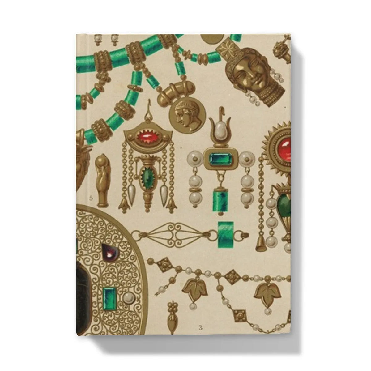 Etruscan Jewelry By Auguste Racinet Hardback Journal - 5’x7’ / Lined - Notebooks & Notepads - Aesthetic Art