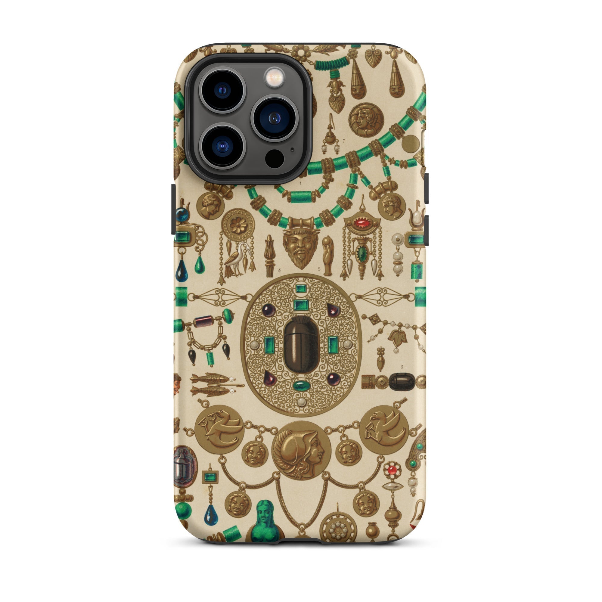 Etruscan Jewelry - Auguste Racinet Iphone Case, 13 Pro Max / Matte, Iphone Case Vintage Jewelry Design