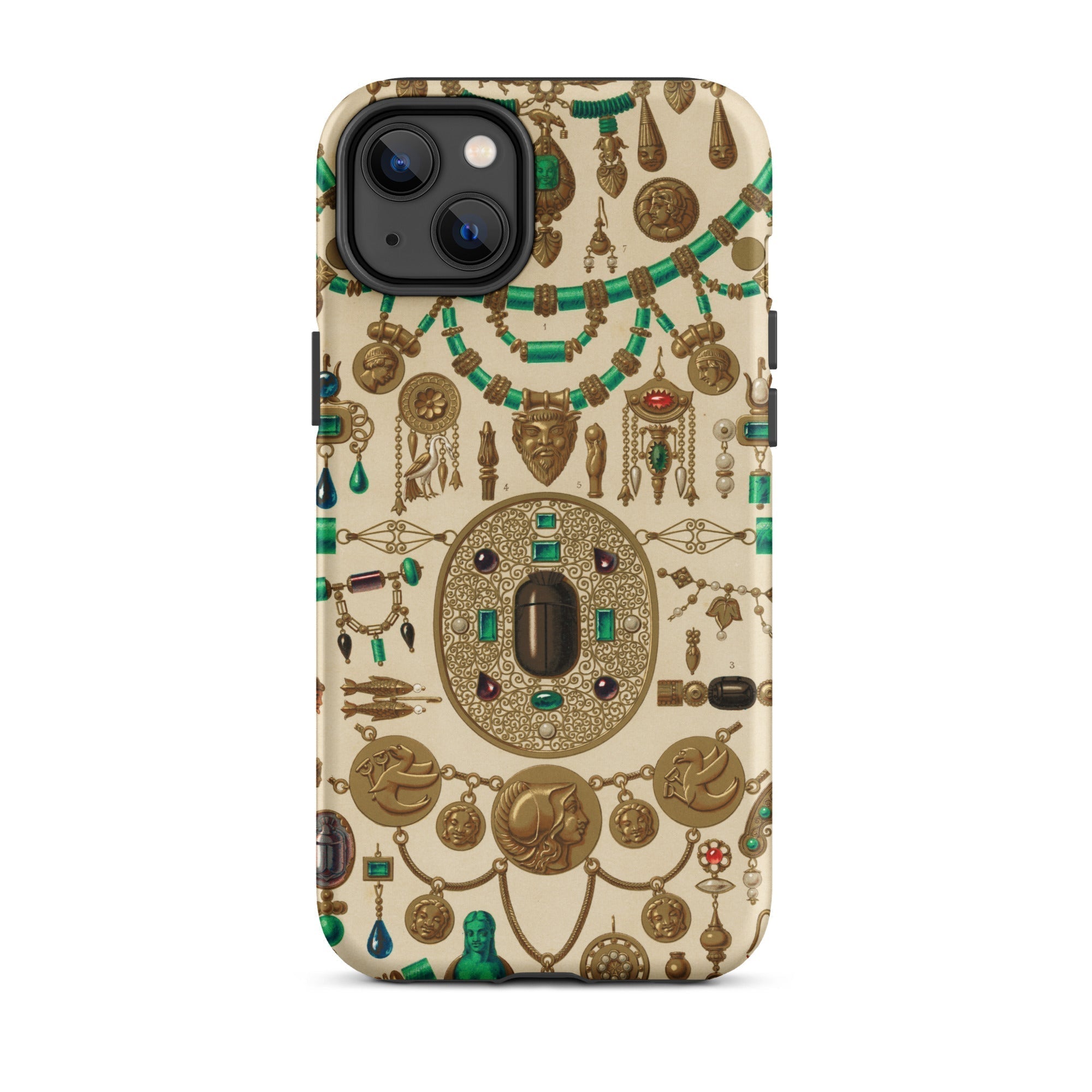 Etruscan Jewelry - Auguste Racinet Iphone Case, 14 Plus / Matte, Jewel-patterned Phone Case