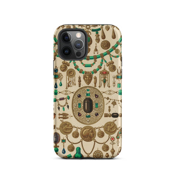 Etruscan Jewelry - Auguste Racinet Phone Case Iphone 12 Pro / Matte Jeweled Decorative, Miniature Treasure, Art Mobile Cases