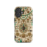 Etruscan Jewelry - Auguste Racinet Phone Case Iphone 16 / Matte Jeweled Phone Case Auguste Racinet Decorative, Miniature Etruscan Treasure,