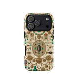Etruscan Jewelry - Auguste Racinet Phone Case Iphone 17 Pro / Matte Gold Green Gemstone Iphone Case Intricate Design Otterbox Auguste