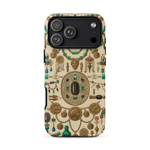 Etruscan Jewelry - Auguste Racinet Phone Case, Auguste Racinet Decorative, Miniature Etruscan Treasure, Racinet Decorative Art