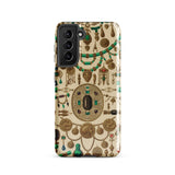 Etruscan Jewelry - Auguste Racinet Phone Case Samsung Galaxy S21 / Matte Phone Case Adorned Intricate Vintage Jewelry Pattern Gold Auguste