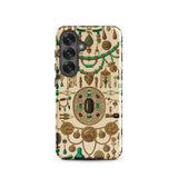 Etruscan Jewelry - Auguste Racinet Phone Case Samsung Galaxy S25 / Matte Beige Phone Case Adorned Intricate Pattern Gold-toned Jewelry