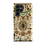 Etruscan Jewelry - Auguste Racinet Samsung Case, Galaxy S22 Ultra / Matte, Smartphone Case Intricate Antique-style Pattern Gold Jewelry