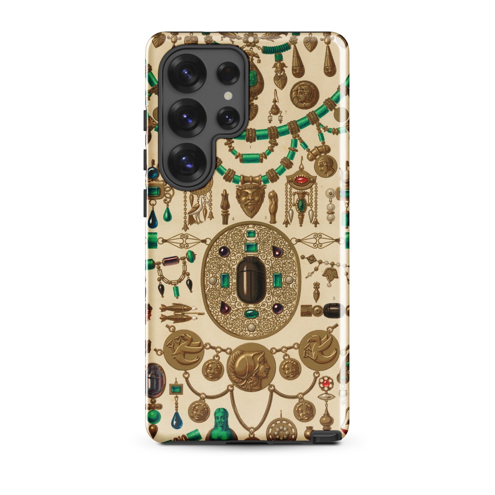 Etruscan Jewelry - Auguste Racinet Samsung Case, Galaxy S25 Ultra / Matte, Smartphone Case Vintage Jewelry Illustration