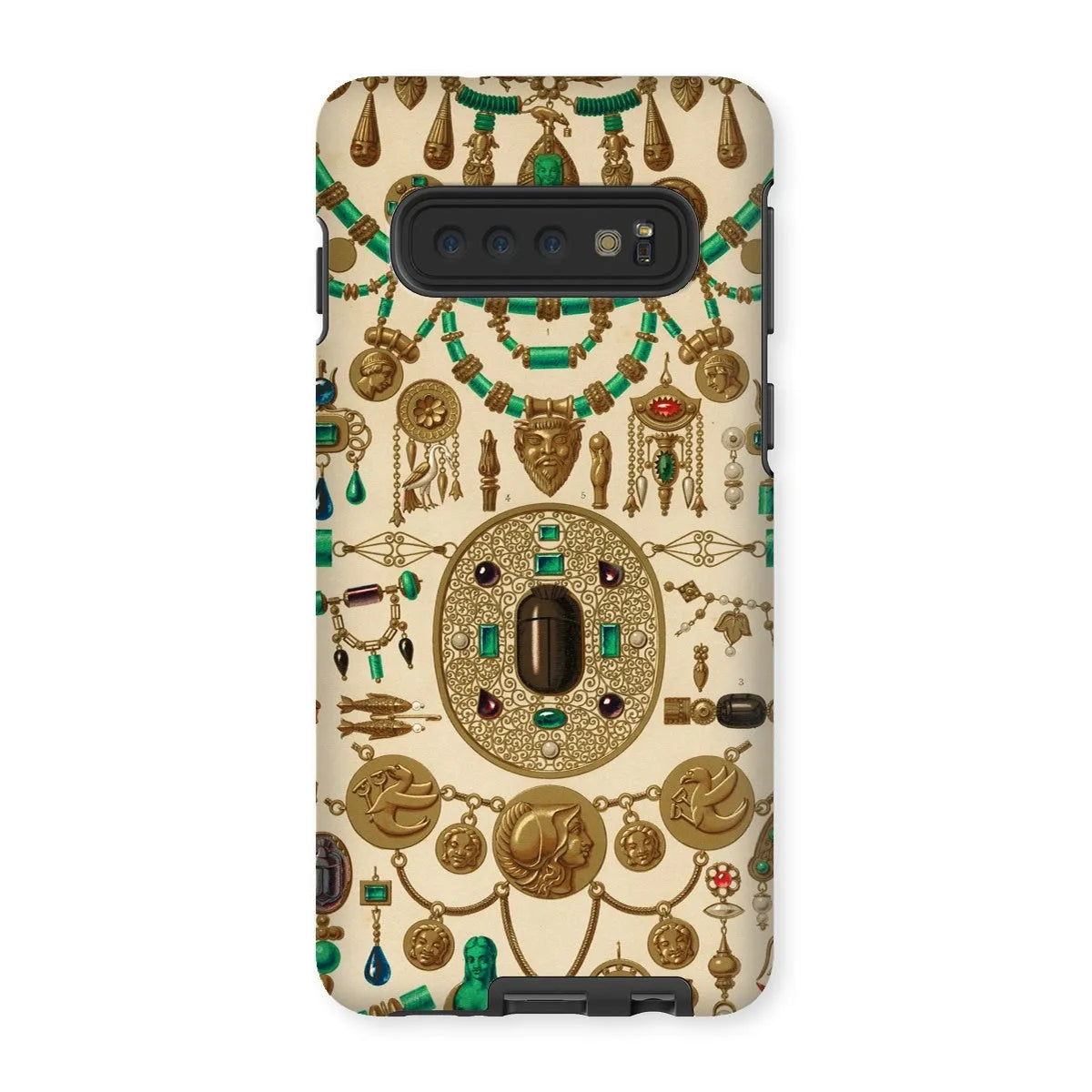 Etruscan Jewelry By Auguste Racinet Art Phone Case - Samsung Galaxy S10 / Matte - Mobile Phone Cases - Aesthetic Art