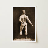 Eugen Sandow in Classical Ancient Greco-roman Pose - Napoleon Sarony Art Print / Canvas Framed Sepia-toned Photograph Muscular Man Viewed