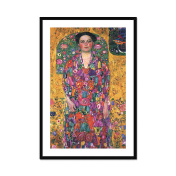 Eugenia Primavesi - Gustav Klimt Symbolist Art Print, Framed Portrait Woman Floral Dress