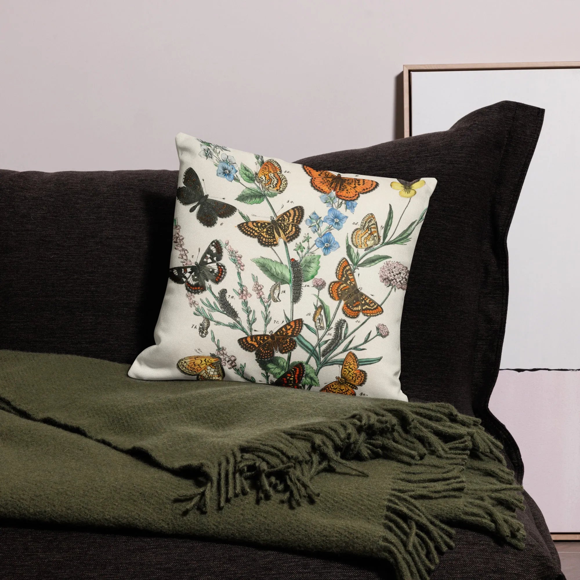 European Butterflies And Moths 2 By William Forsell Kirby Cushion - Throw Pillows - Aesthetic Art