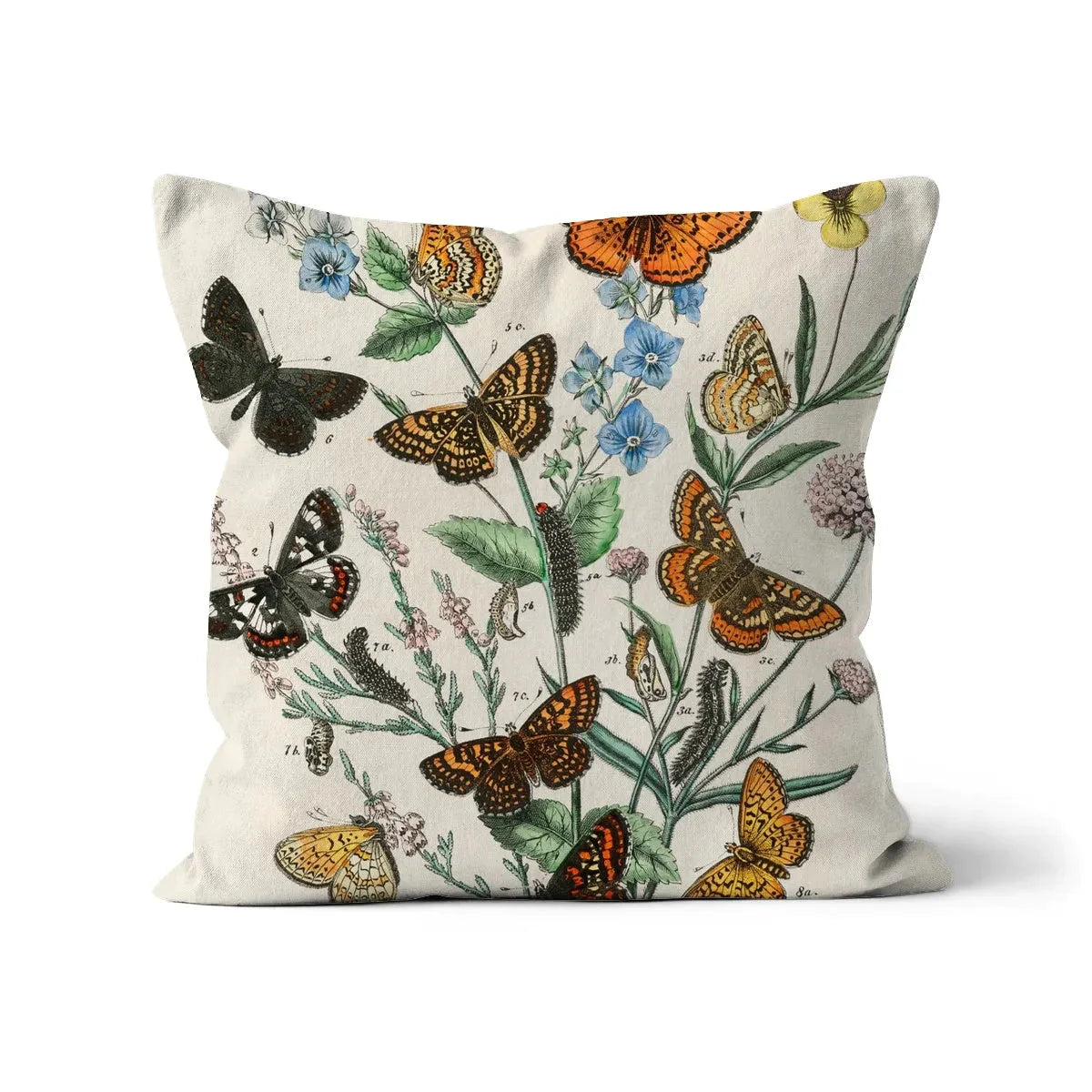 European Butterflies And Moths 2 By William Forsell Kirby Cushion - Linen / 16’x16’ - Throw Pillows - Aesthetic Art