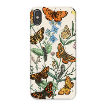 European Butterflies & Moths 2 - William Forsell Kirby Iphone Case, x / Matte, Phone Case Vintage Botanical Butterfly Print Design