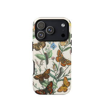 European Butterflies & Moths 2 - William Forsell Kirby Phone Case Iphone 17 Pro / Matte Vintage Butterfly-patterned Phone Case Beige