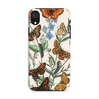 European Butterflies & Moths 2 - William Forsell Kirby Phone Case Iphone Xr / Matte Phone Case Vintage Botanical Butterfly Flower Print