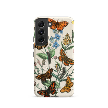European Butterflies & Moths 2 - William Forsell Kirby Phone Case Samsung Galaxy S22 / Matte Vintage-style Phone Case Intricate Botanical