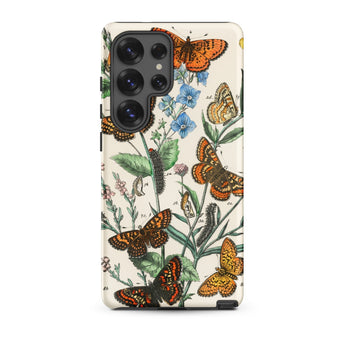 European Butterflies & Moths 2 - William Forsell Kirby Phone Case Samsung Galaxy S25 Ultra / Matte Cream-colored Phone Case Adorned Vintage