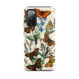European Butterflies & Moths 2 - William Forsell Kirby Samsung Case, Galaxy S20 Fe / Matte, White Phone Case Colorful Butterfly Plant