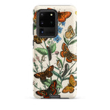 European Butterflies & Moths 2 - William Forsell Kirby Samsung Case, Galaxy S20 Ultra / Matte, White Smartphone Case Colorful Butterfly