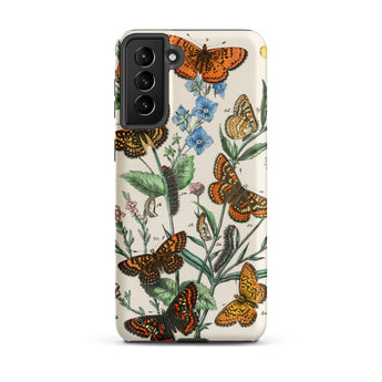 European Butterflies & Moths 2 - William Forsell Kirby Samsung Case, Galaxy S21 Plus / Matte, Smartphone Case Botanical Entomological