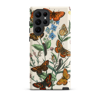 European Butterflies & Moths 2 - William Forsell Kirby Samsung Case, Galaxy S22 Ultra / Matte, Phone Case Vintage-style Butterfly Botanical