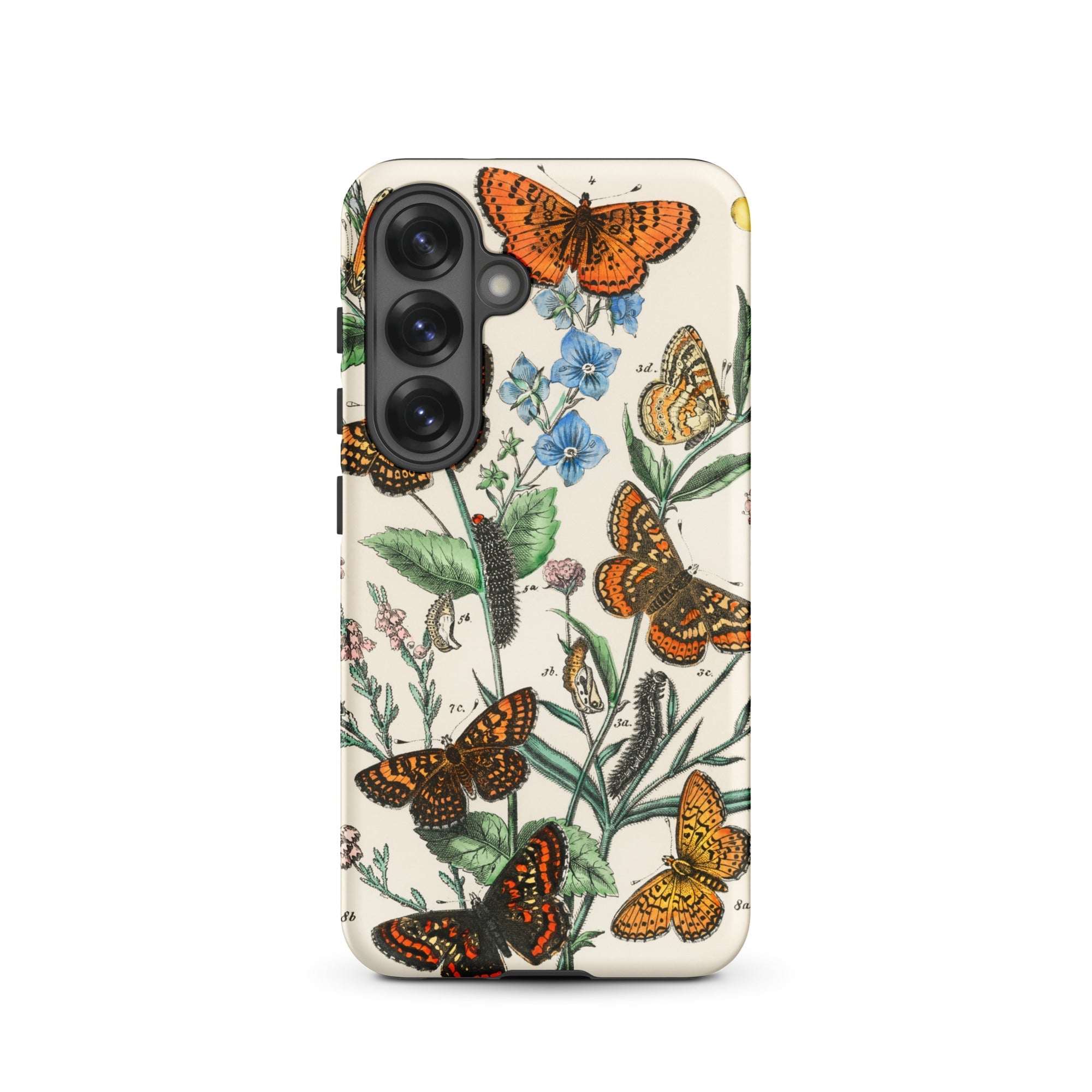 European Butterflies & Moths 2 William Forsell Kirby Samsung Case, Galaxy S25 / Matte, Phone Case Pattern Butterflies Botanical