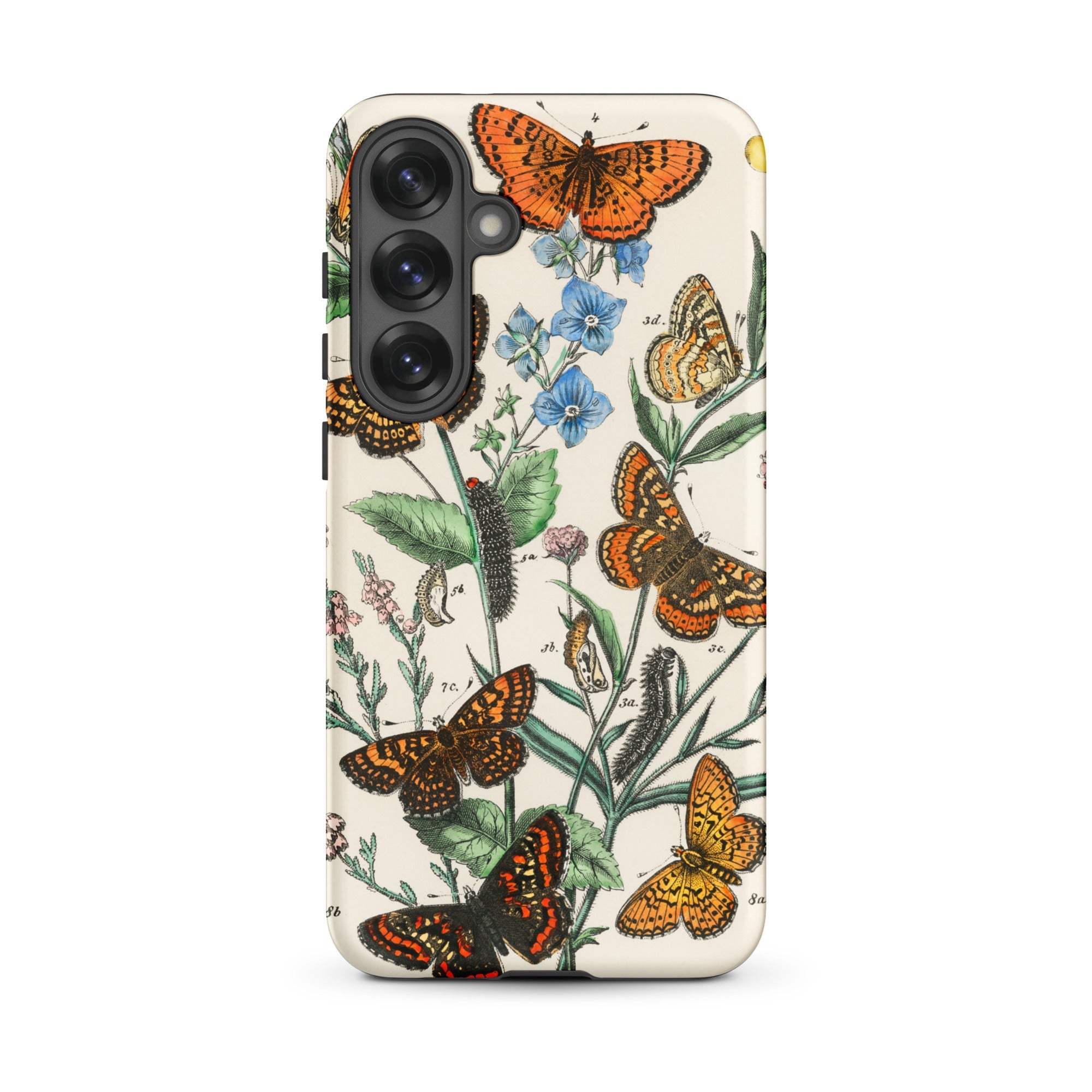 European Butterflies & Moths 2 William Forsell Kirby Samsung Case, Galaxy S25 Plus / Matte, White Phone Case Vintage Style Illustration