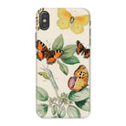 European Butterflies & Moths 3 - William Forsell Kirby Iphone Case, x / Matte, Phone Case Vintage Botanical Illustration Butterflies Leaves