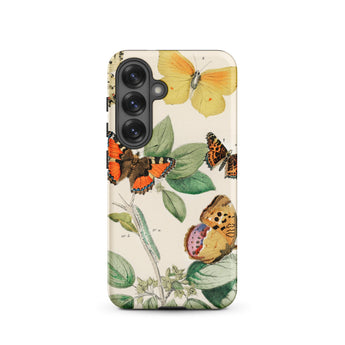 European Butterflies & Moths 3 - William Forsell Kirby Samsung Case, Galaxy S25 / Matte, Smartphone Case Butterfly Botanical Illustration
