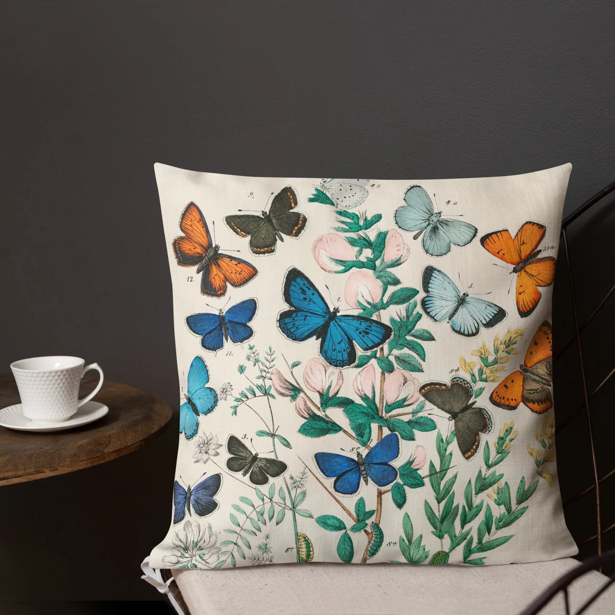 European Butterflies And Moths By William Forsell Kirby Cushion - Throw Pillows - Aesthetic Art