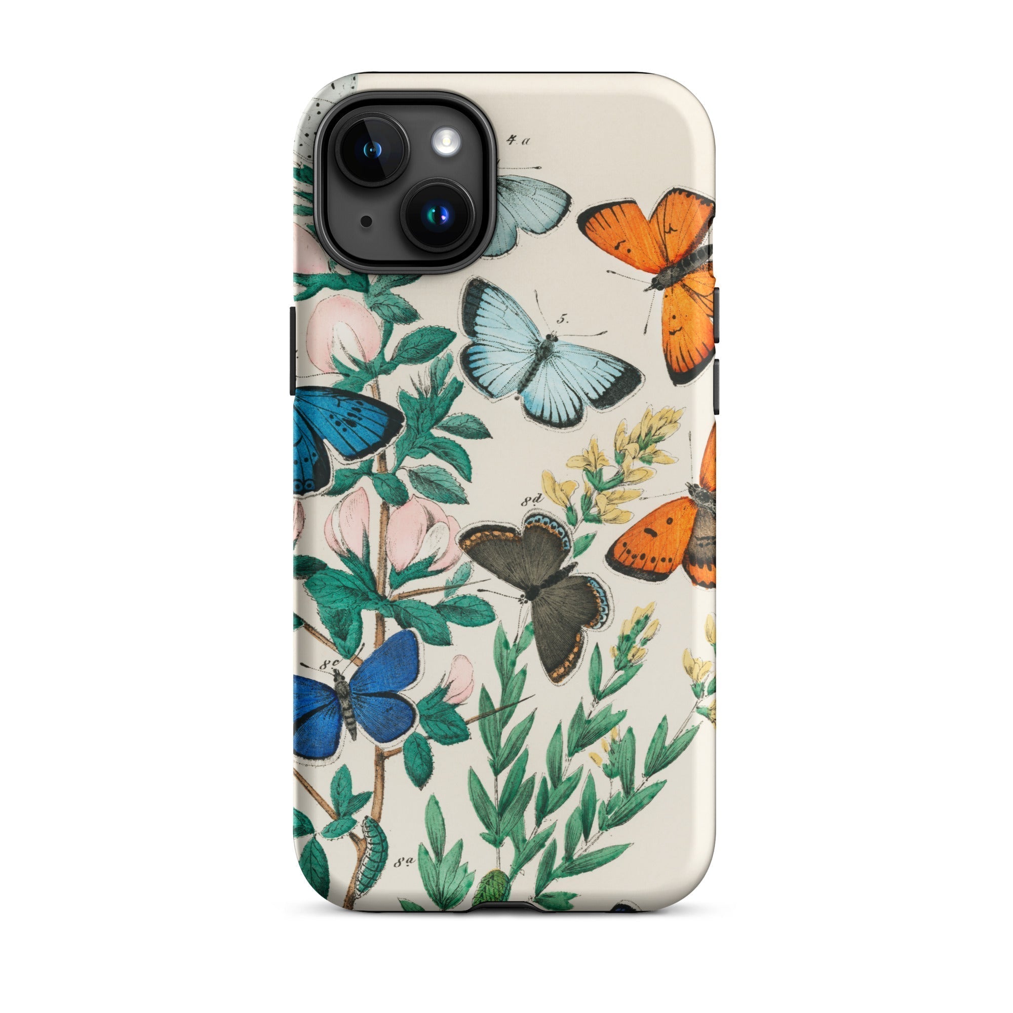 European Butterflies & Moths William Forsell Kirby Iphone Case, 15 Plus / Matte, Butterfly Patterned Phone Case
