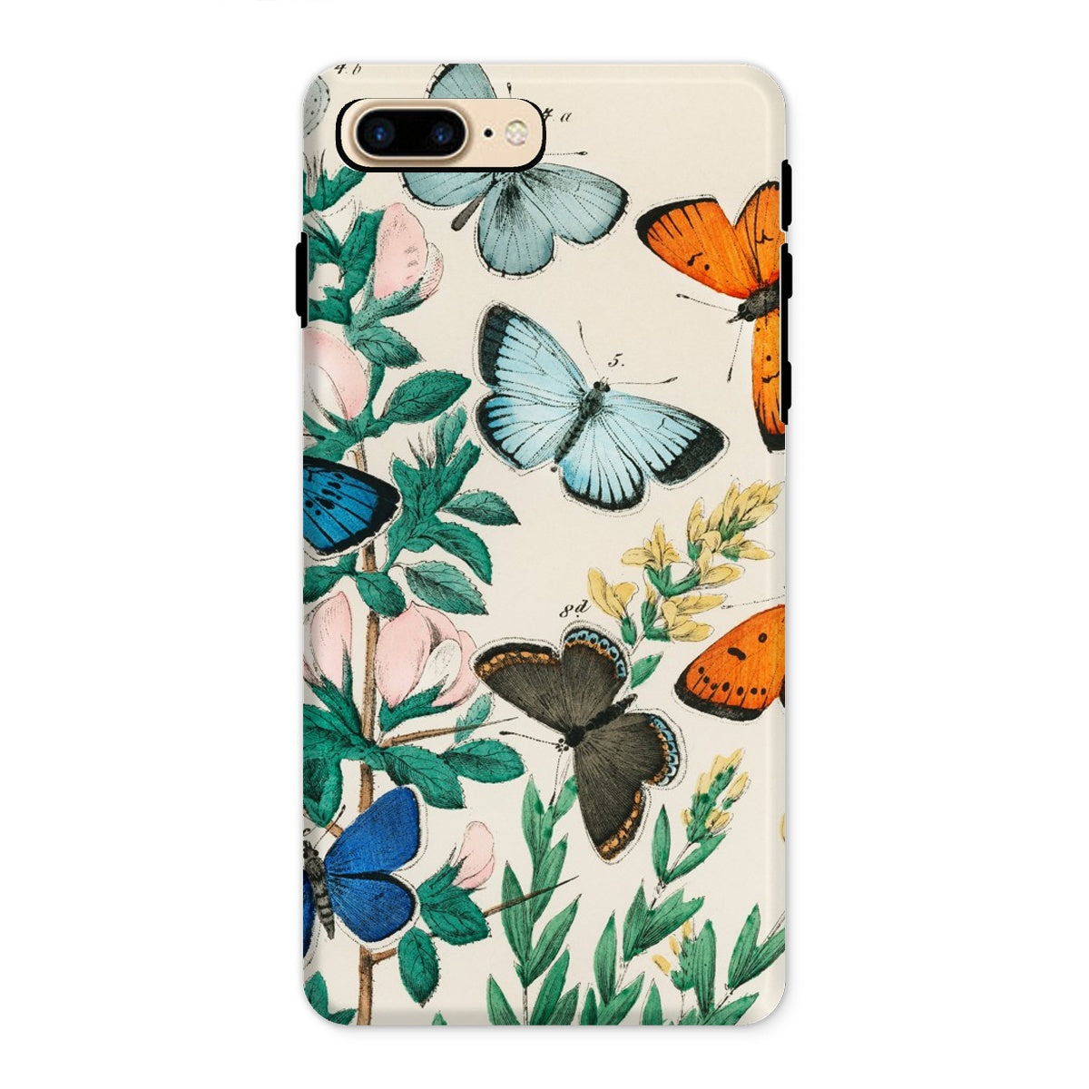 European Butterflies & Moths William Forsell Kirby Iphone Case, 8 Plus / Matte, Phone Case Colorful Butterfly Floral Design