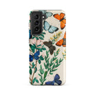 European Butterflies & Moths William Forsell Kirby Samsung Case, Galaxy S21 Fe / Matte, White Smartphone Case Colorful Butterfly Botanical