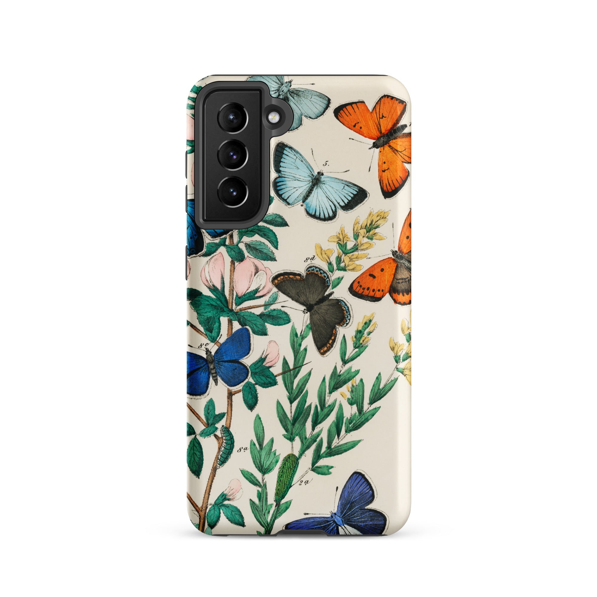 European Butterflies & Moths William Forsell Kirby Samsung Case, Galaxy S21 / Matte, Smartphone Case Adorned Vibrant Butterfly Floral