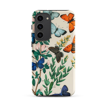 European Butterflies & Moths - William Forsell Kirby Samsung Case, Galaxy S23 Plus / Matte, Smartphone Case Adorned Vibrant Butterfly