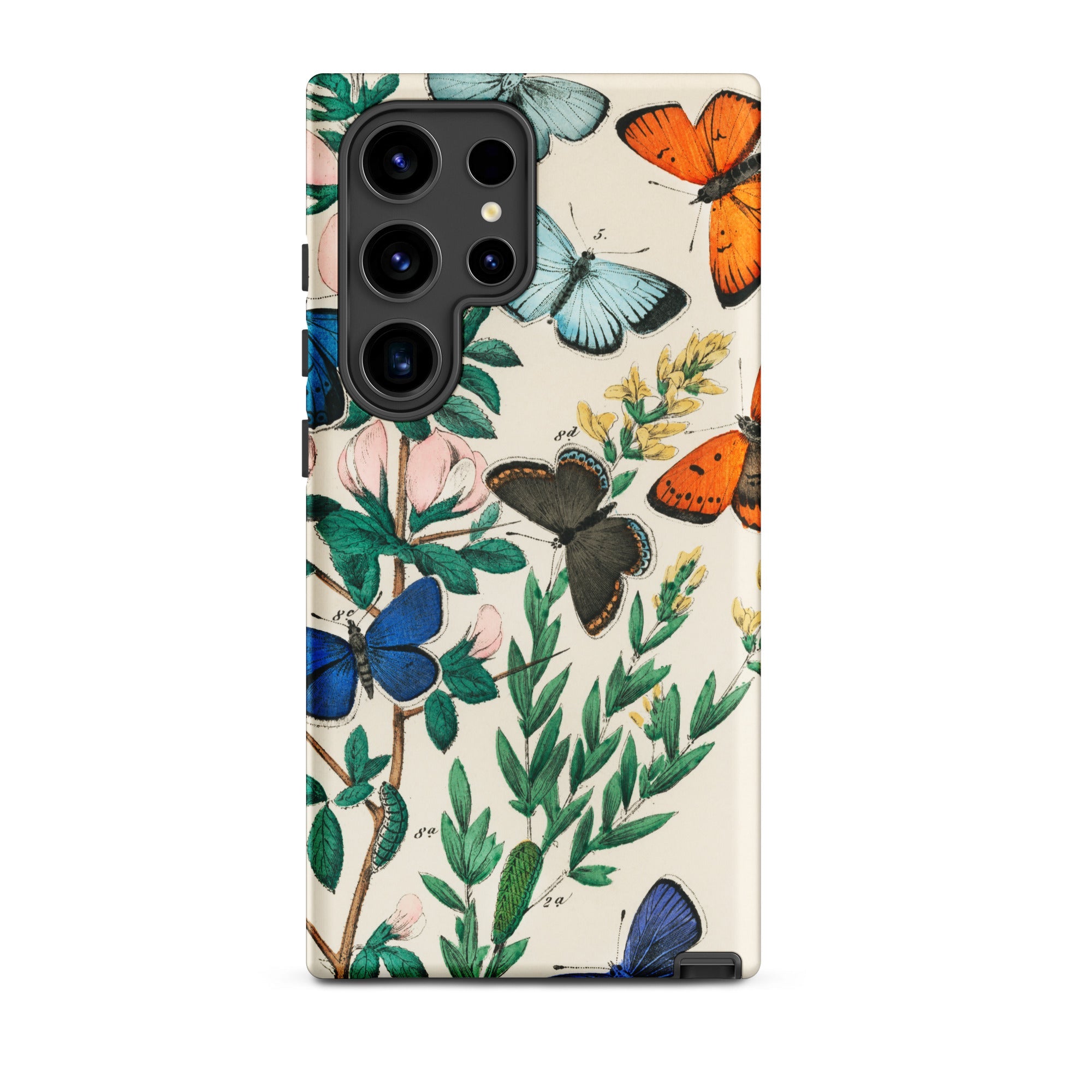 European Butterflies & Moths William Forsell Kirby Samsung Case, Galaxy S24 Ultra / Matte, Phone Case Vintage Style Illustration