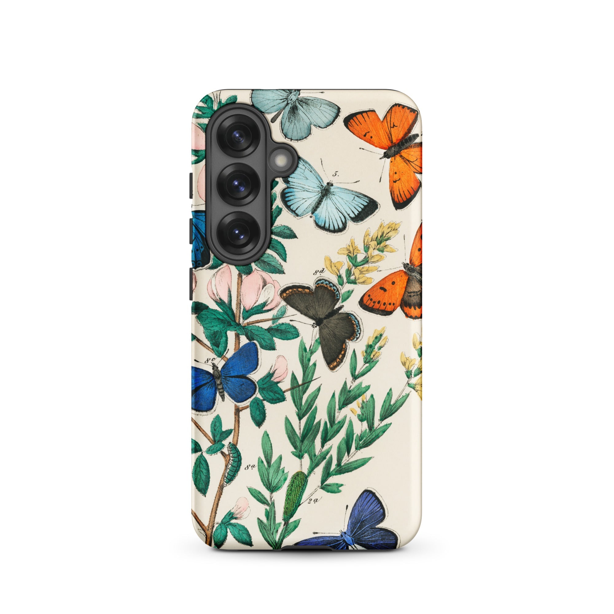 European Butterflies & Moths William Forsell Kirby Samsung Case, Galaxy S25 / Matte, Smartphone Case Botanical Butterfly Illustration