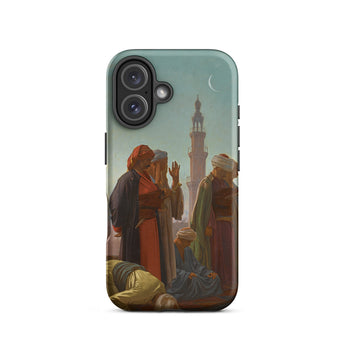 Evening Prayer Cairo - Jean-leon Gerome Phone Case Iphone 16 / Matte Phone Case Painting Muslim Men Moon-slit Silence Drapes, Cairo
