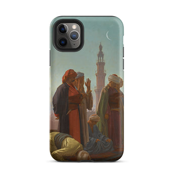 Evening Prayer Cairo - Jean-leon Gerome Phone Case Iphone 11 Pro Max / Matte Phone Case Painting Muslims Moon-slit Silence Drapes, Cairo