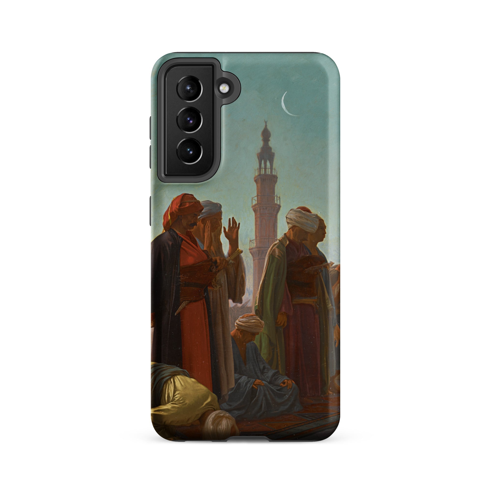 Evening Prayer Cairo Jean Leon Gerome Samsung Case, Galaxy S21 Fe / Matte, Smartphone Case Painting Figures Traditional Attire Mosque