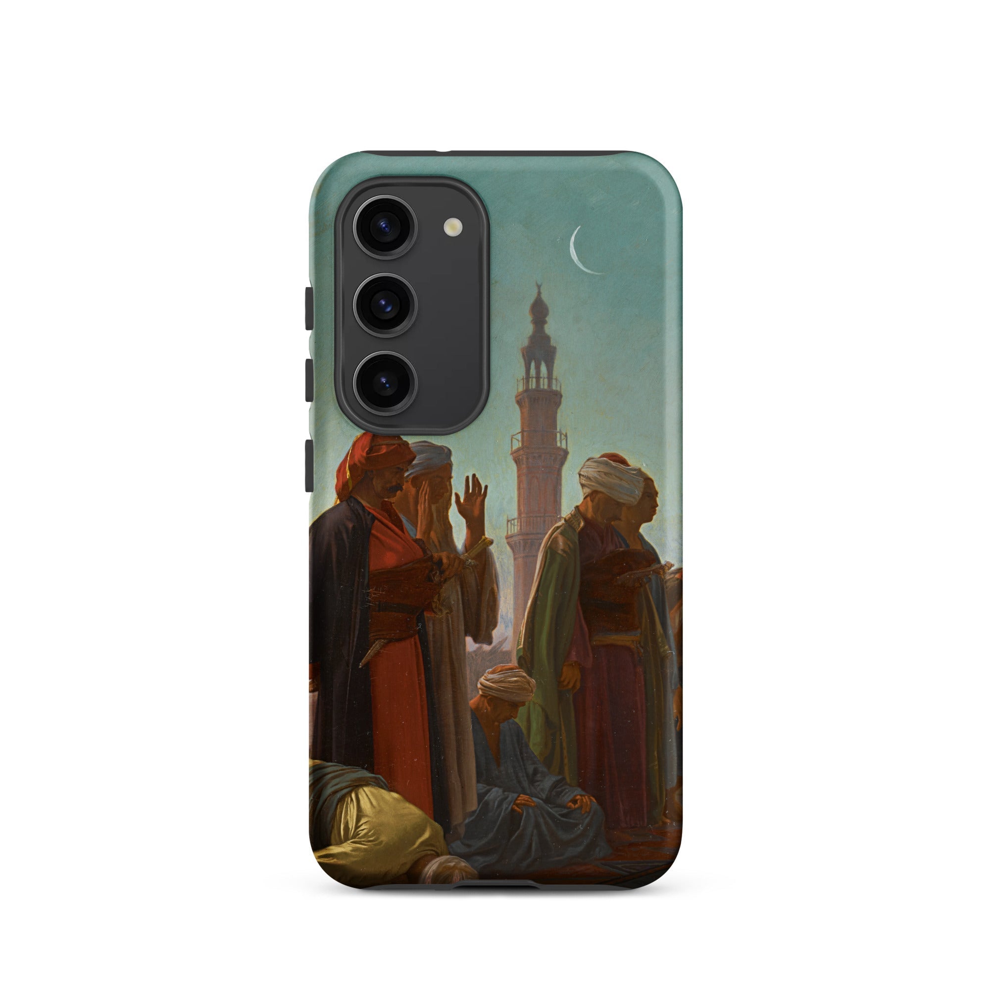 Evening Prayer Cairo Jean Leon Gerome Samsung Case, Galaxy S23 / Matte, Smartphone Case Historical Painting Middle Eastern Men Minaret