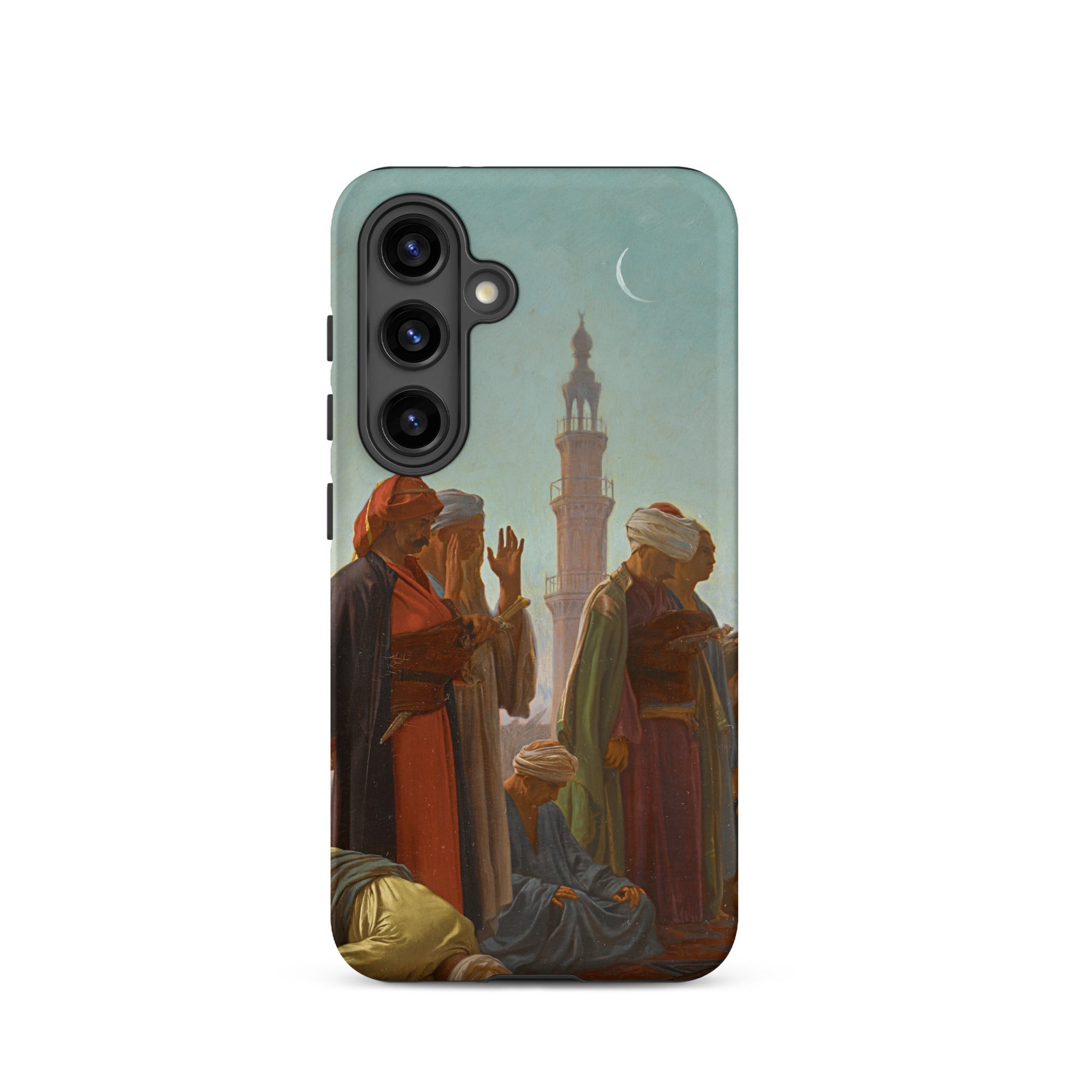 Evening Prayer Cairo Jean Leon Gerome Samsung Case, Galaxy S24 / Matte, Phone Case Painted Scene People Traditional Attire Minaret