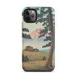 Evening at Tago Bay - Hasui Kawase Iphone Case, 11 Pro Max / Matte, Phone Case Japanese Landscape Mount Fuji Pine Trees